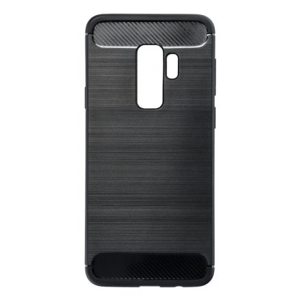 Carbon Fiber Samsung G965 Galaxy S9 Plus fekete szilikon tok (Forcell)