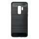 Carbon Fiber Samsung G965 Galaxy S9 Plus fekete szilikon tok (Forcell)