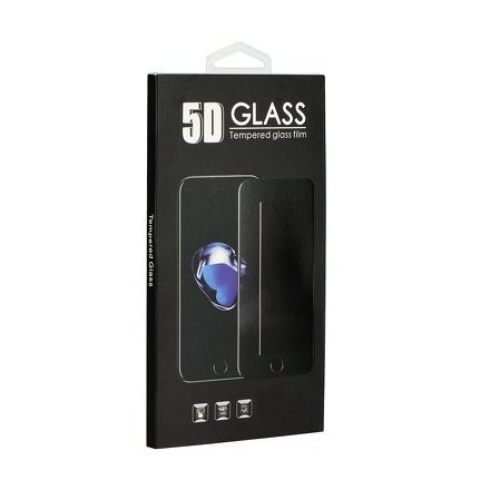 Full glue iPhone 11 / XR (6,1") fekete hajlított 5D előlapi üvegfólia