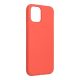 Forcell Silicone Lite iPhone 11 Pro (5,8") korall-pink matt szilikon tok velúr belsővel