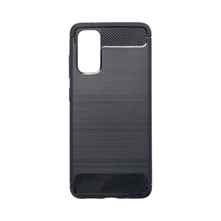 Carbon Fiber Samsung G980 Galaxy S20 4G / S20 5G fekete szilikon tok