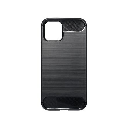 Carbon Fiber iPhone 12 Pro Max (6,7") fekete szilikon tok