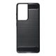 Carbon Fiber Samsung G998 Galaxy S21 Ultra 5G fekete szilikon tok