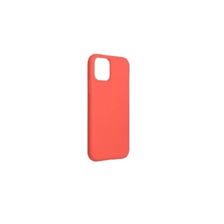 Forcell Silicone Lite Xiaomi Mi 11 Lite 4G / 5G korall-pink matt szilikon tok velúr belsővel