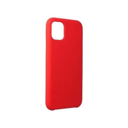 Forcell Silicone iPhone 13 Mini (5,4") piros matt szilikon tok velúr belsővel