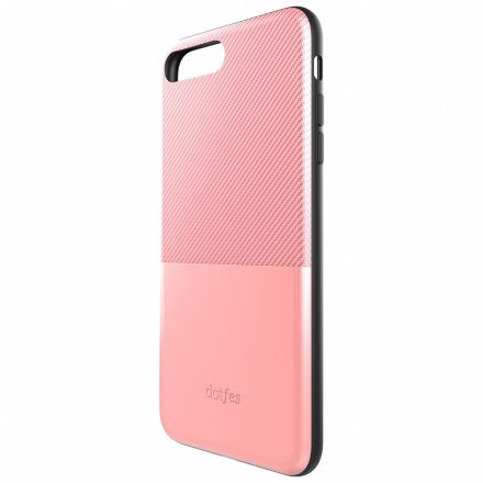 Dotfes G02 iPhone 6 6S (4,7") rose gold carbon prémium hátlap tok (mágneses, bankkártya tartós)