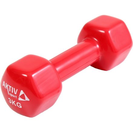 Kézisúlyzó vinyl Aktivsport 3 kg piros