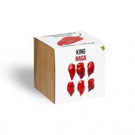 King Naga chili paprika növényem fa kockában