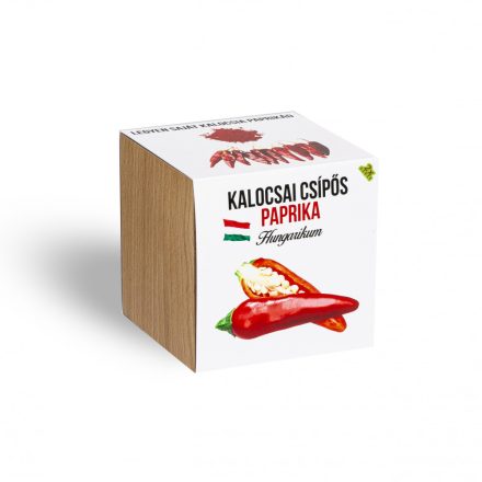 Kalocsai csípős fűszerpaprika növényem fa kockában