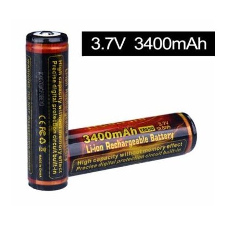 Trustfire 18650 3400 mAh védett tölthető li-ion akkumulátor