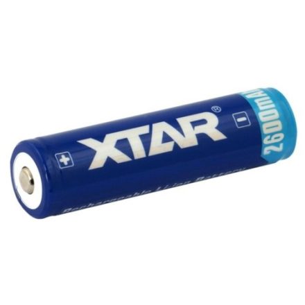 Xtar 18650 védett tölthető li-ion akkumulátor 2600mAh kapacitással 