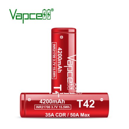 Vapcell T42 4200mah 50/35A tölthető 21700 li-ion akkumulátor