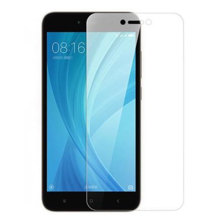 Xiaomi Redmi Note 5A Prime, Kijelzővédő fólia, ütésálló fólia (az íves részre NEM hajlik rá!), Tempered Glass (edzett üveg), Clear