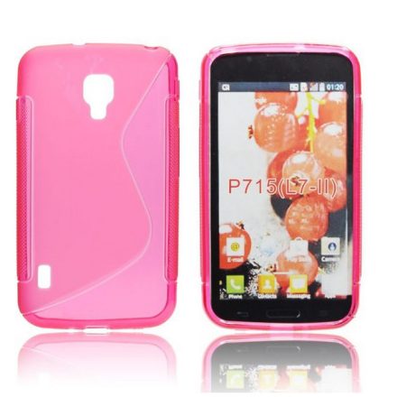 LG Optimus L7 II P710, TPU szilikon tok, S-Line, pink