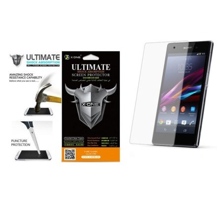 Sony Xperia Z1, Kijelzővédő fólia, ütésálló fólia, Tempered Glass (edzett üveg), Clear