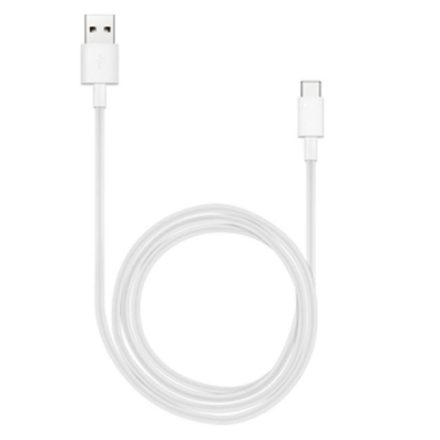 Adatkábel, USB Type-C - USB, 1 méter, Huawei SuperCharge, 4.5V/5A, fehér, gyári