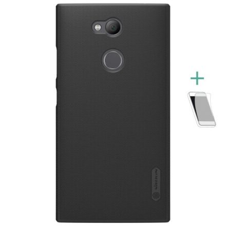 Sony Xperia L2, Műanyag hátlap védőtok, Nillkin Super Frosted, fekete