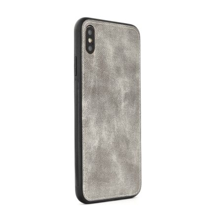 Xiaomi Redmi 7, TPU szilikon tok, szövet minta, Forcell Denim, szürke