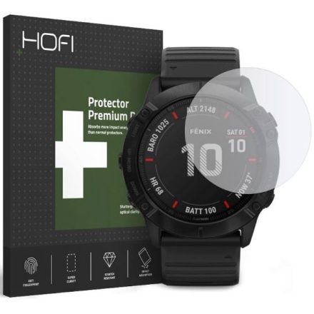 Garmin Fenix 6X / 6X PRO, Kijelzővédő fólia, ütésálló fólia (az íves részre nem hajlik rá!), Tempered Glass (edzett üveg), Clear