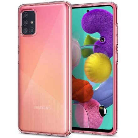 Samsung Galaxy A51 SM-A515F, TPU szilikon tok, Spigen Liquid Crystal, átlátszó