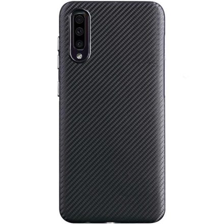 Huawei P40 Lite, TPU szilikon tok, karbon minta, Slim Carbon, fekete