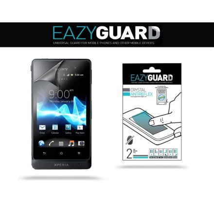 Kijelzővédő fólia, Sony Xperia Go, Eazy Guard, Clear Prémium / Matt, ujjlenyomatmentes, 2 db / csomag