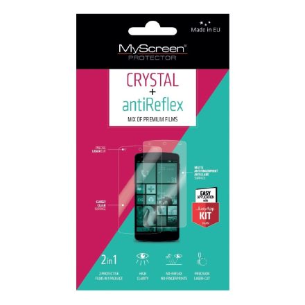 Alcatel 5036D Pop C5, Kijelzővédő fólia, MyScreen Protector, Clear Prémium / Matt, ujjlenyomatmentes, 2 db / csomag