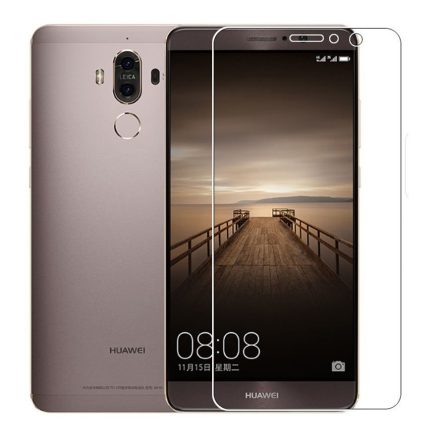 Huawei Mate 9, Kijelzővédő fólia, ütésálló fólia (az íves részre NEM hajlik rá!), Tempered Glass (edzett üveg), Clear