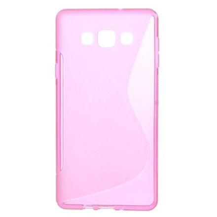 Samsung Galaxy A7 SM-A700F, TPU szilikon tok, S-Line, magenta