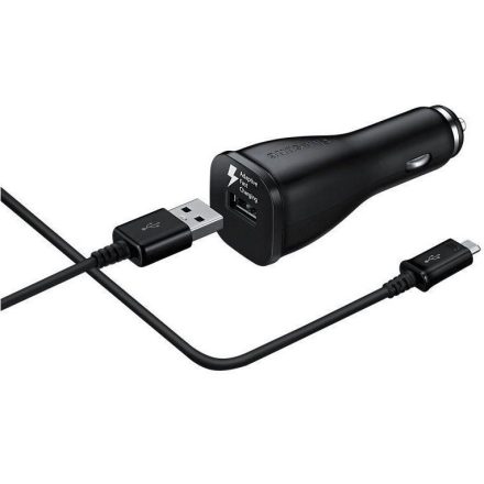 Autós töltő, Szivargyújtós töltő, 5V / 2000mA, USB aljzat, Samsung, fekete, gyári