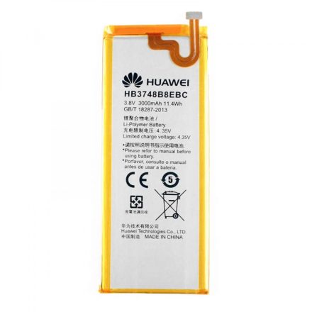 Huawei Ascend G7, Akkumulátor, 3000 mAh, Li-Polymer, gyári, HB3748B8EBC