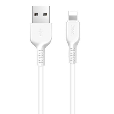 USB töltő- és adatkábel, Lightning, 300 cm, gyorstöltő, törésgátló, Hoco X20, fehér