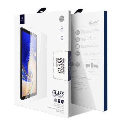 Samsung Galaxy Tab A 10.1 (2019) SM-T510 / T515, Kijelzővédő fólia, ütésálló fólia (az íves részre is!), Tempered Glass (edzett üveg), Anti Blue Ray, Dux Ducis, Clear